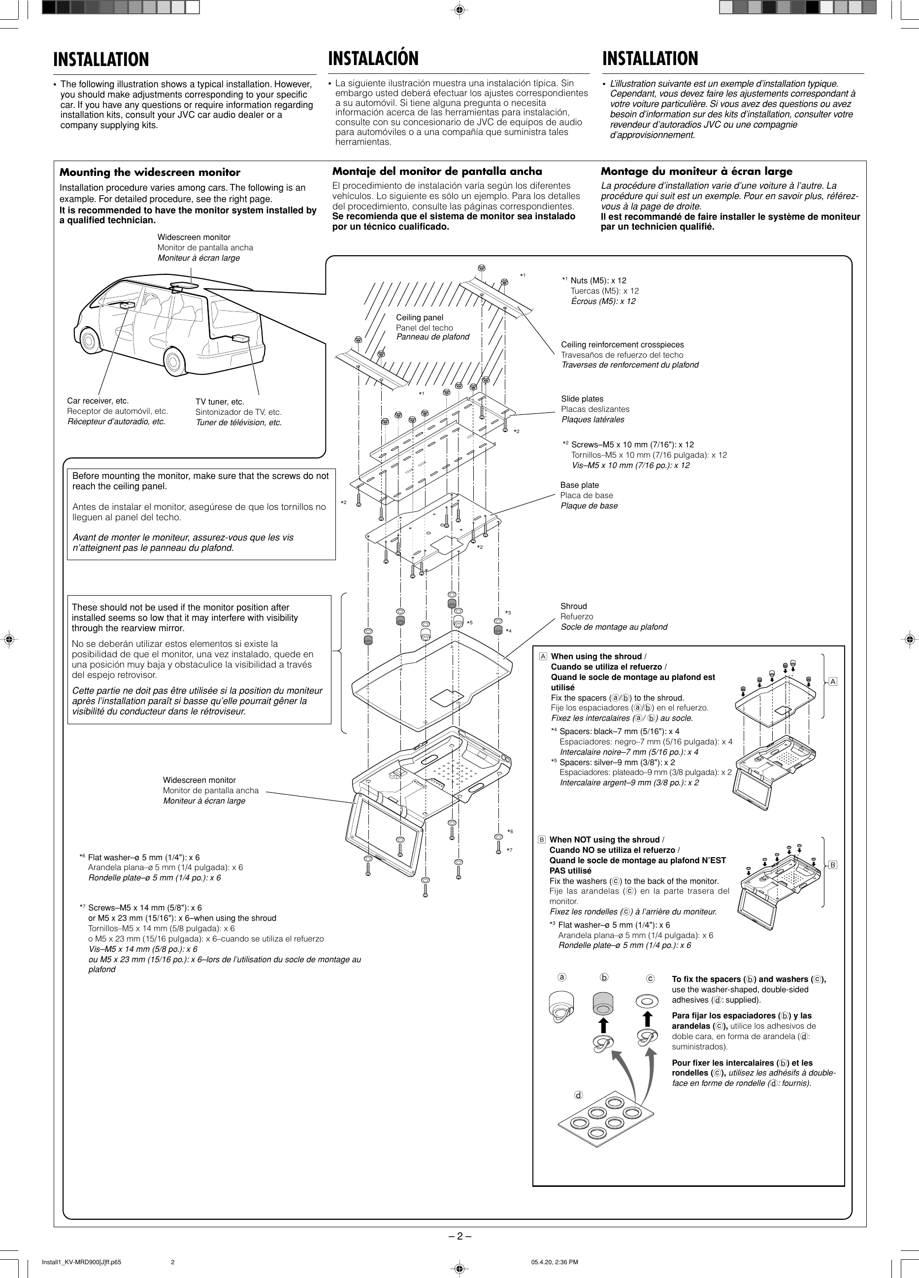 Page 2 of 6 - Jvc Jvc-Kv-Mr9010-Installation-Manual- KV-MRD900/KV-MR9010[J]  Jvc-kv-mr9010-installation-manual