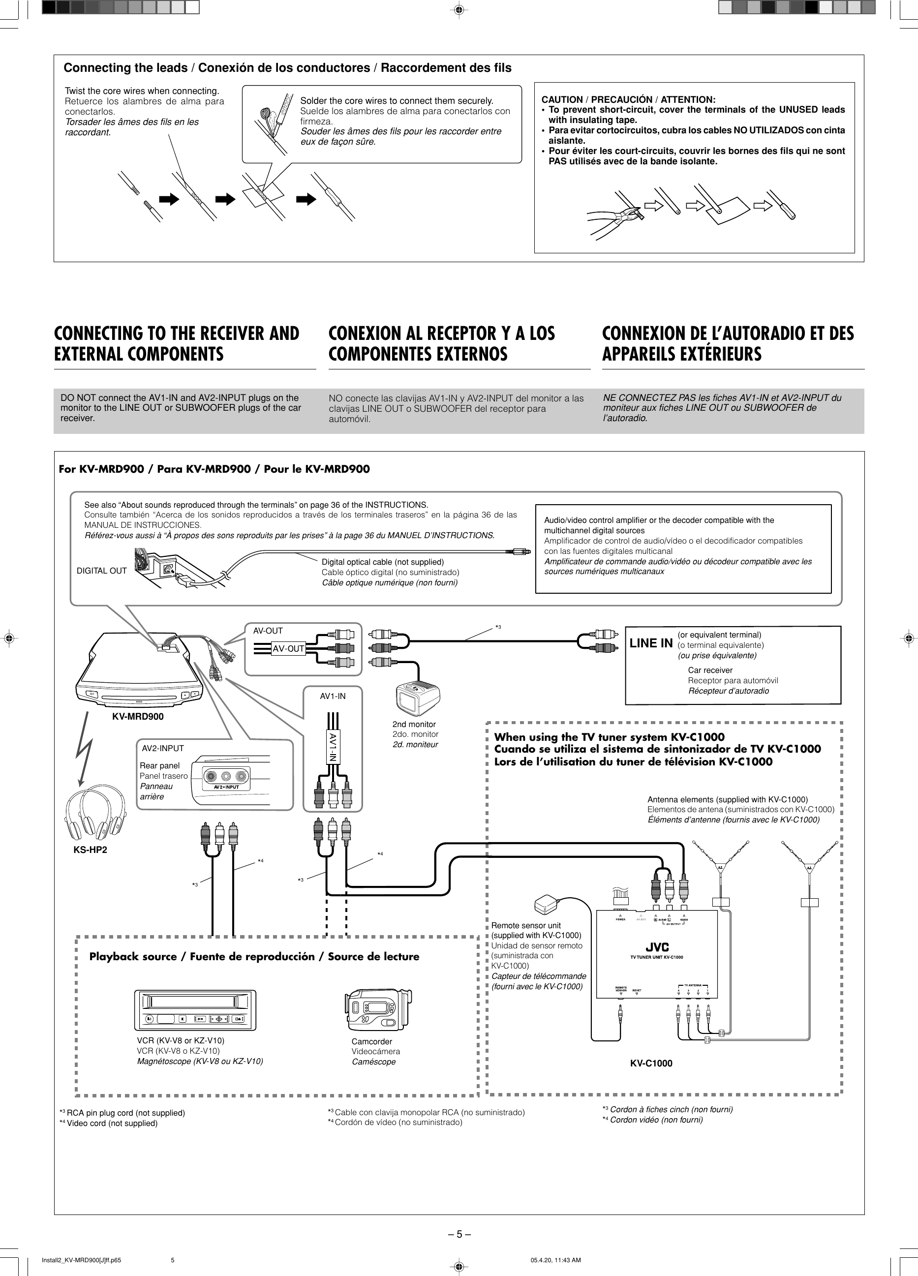 Page 5 of 6 - Jvc Jvc-Kv-Mr9010-Installation-Manual- KV-MRD900/KV-MR9010[J]  Jvc-kv-mr9010-installation-manual