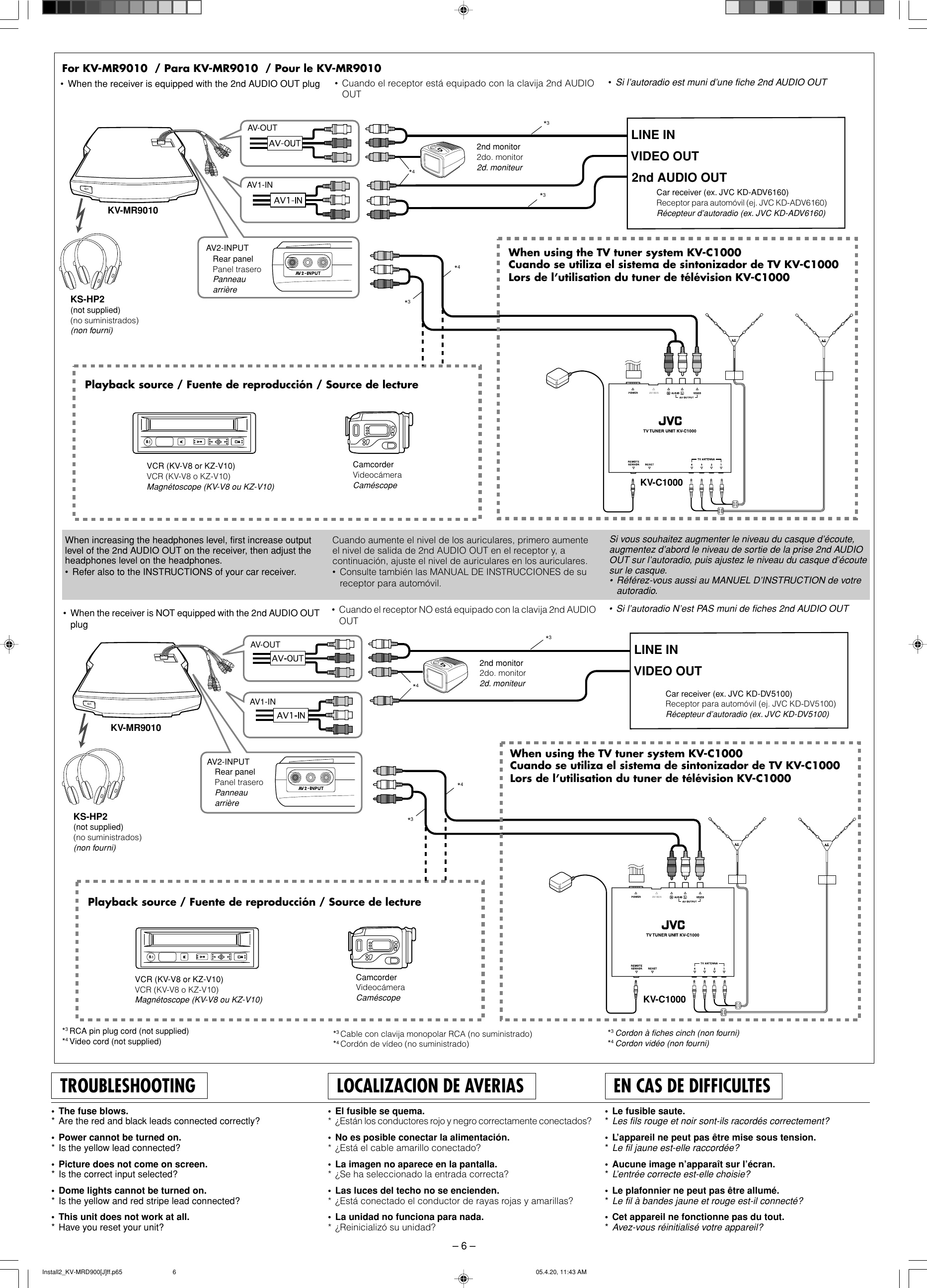 Page 6 of 6 - Jvc Jvc-Kv-Mr9010-Installation-Manual- KV-MRD900/KV-MR9010[J]  Jvc-kv-mr9010-installation-manual