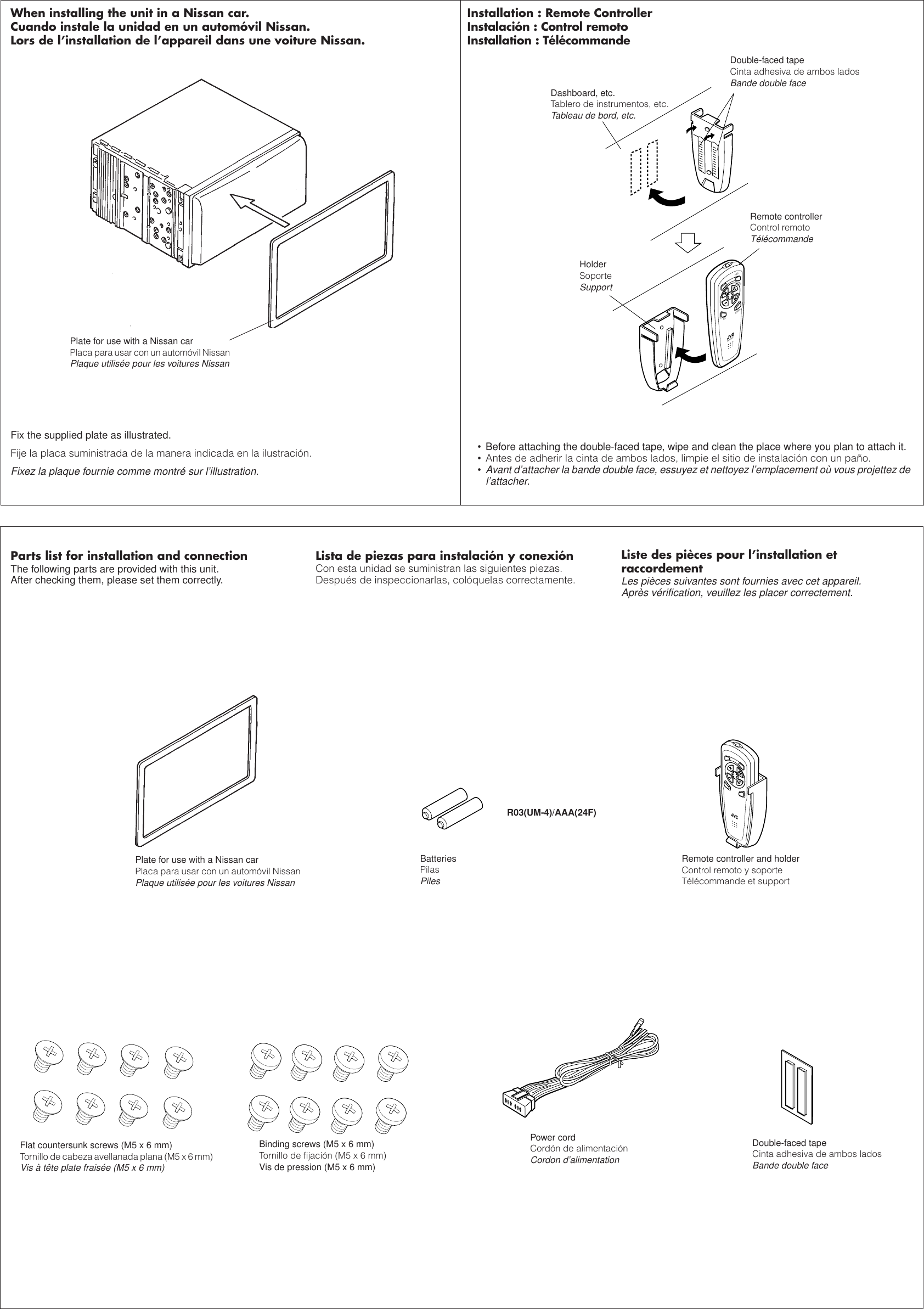 Page 2 of 4 - Jvc Jvc-Kw-Xc550-Installation-Manual- KW-XC550  Jvc-kw-xc550-installation-manual