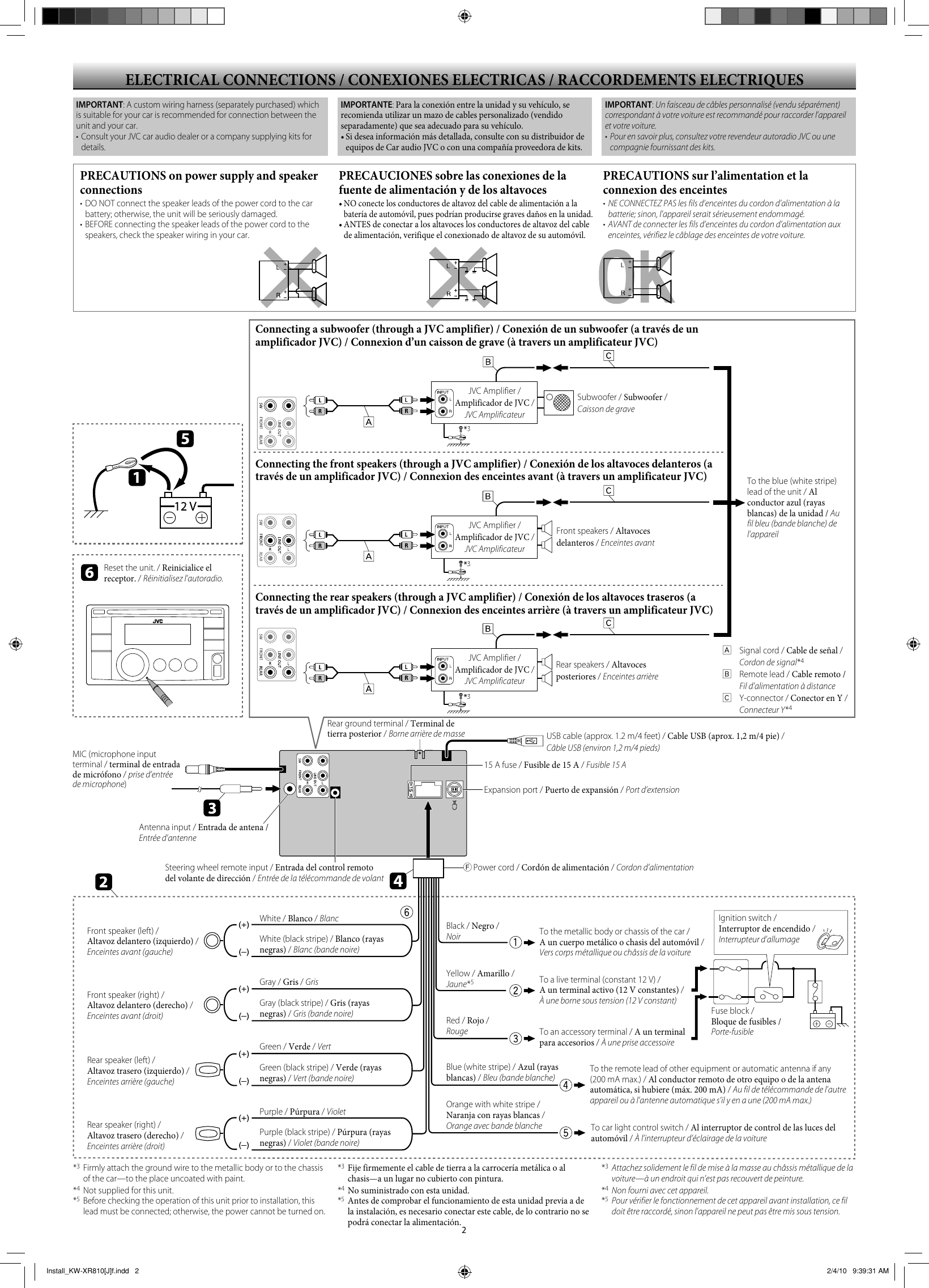 Page 2 of 4 - Jvc Jvc-Kw-Xr810-Installation-Manual- Install_KW-XR810[J]f  Jvc-kw-xr810-installation-manual