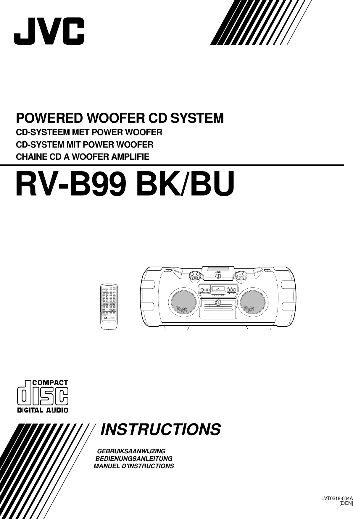 Jvc Powered Woofer Cd System Rv B99 Bk Bu Users Manual