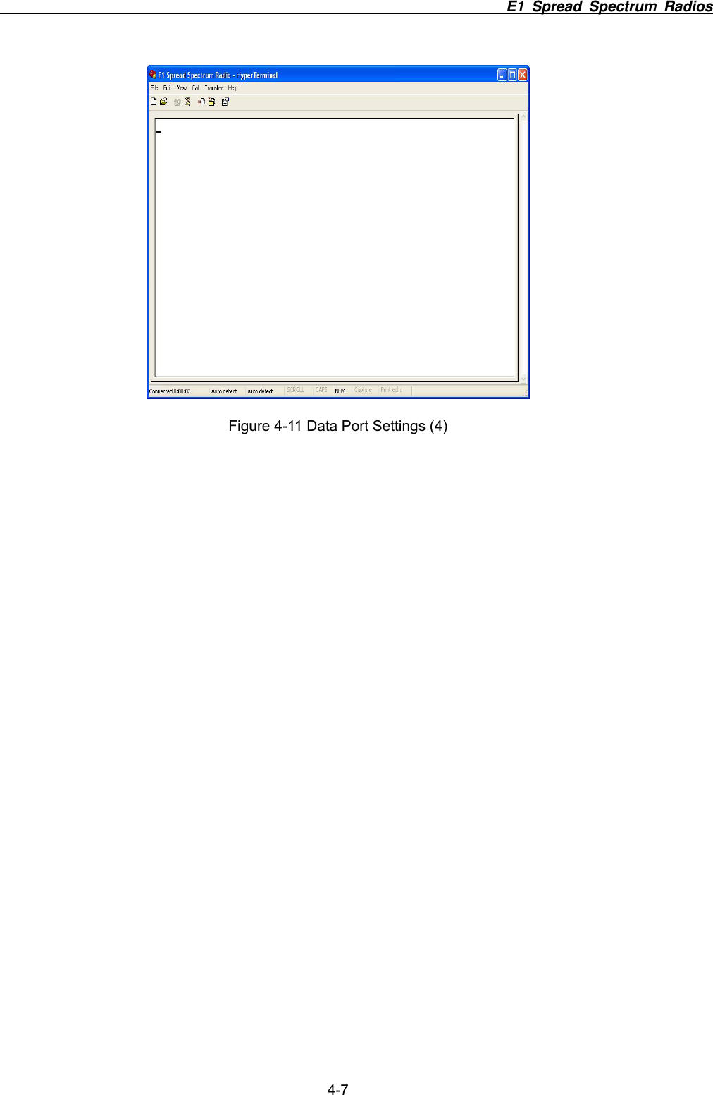                                                                        E1 Spread Spectrum Radios                  4-7  Figure 4-11 Data Port Settings (4) 