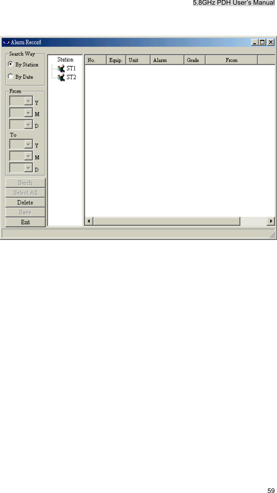 5.8GHz PDH User&rsquo;s Manual   59                     