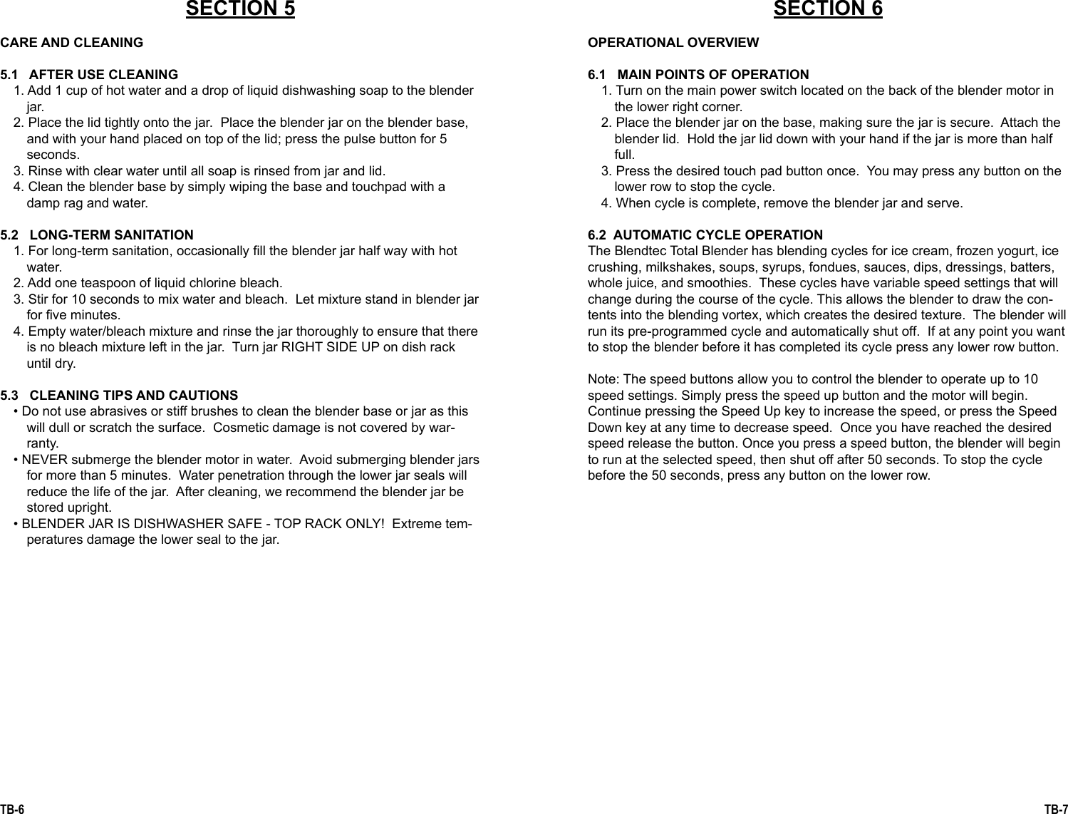 Page 6 of 9 - K-Tec K-Tec-Total-Blender-Users-Manual- Total Blender Manual  K-tec-total-blender-users-manual