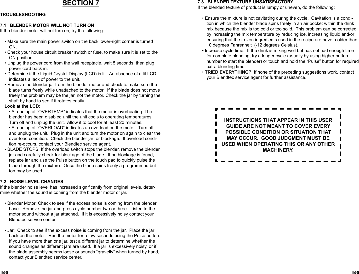 Page 7 of 9 - K-Tec K-Tec-Total-Blender-Users-Manual- Total Blender Manual  K-tec-total-blender-users-manual