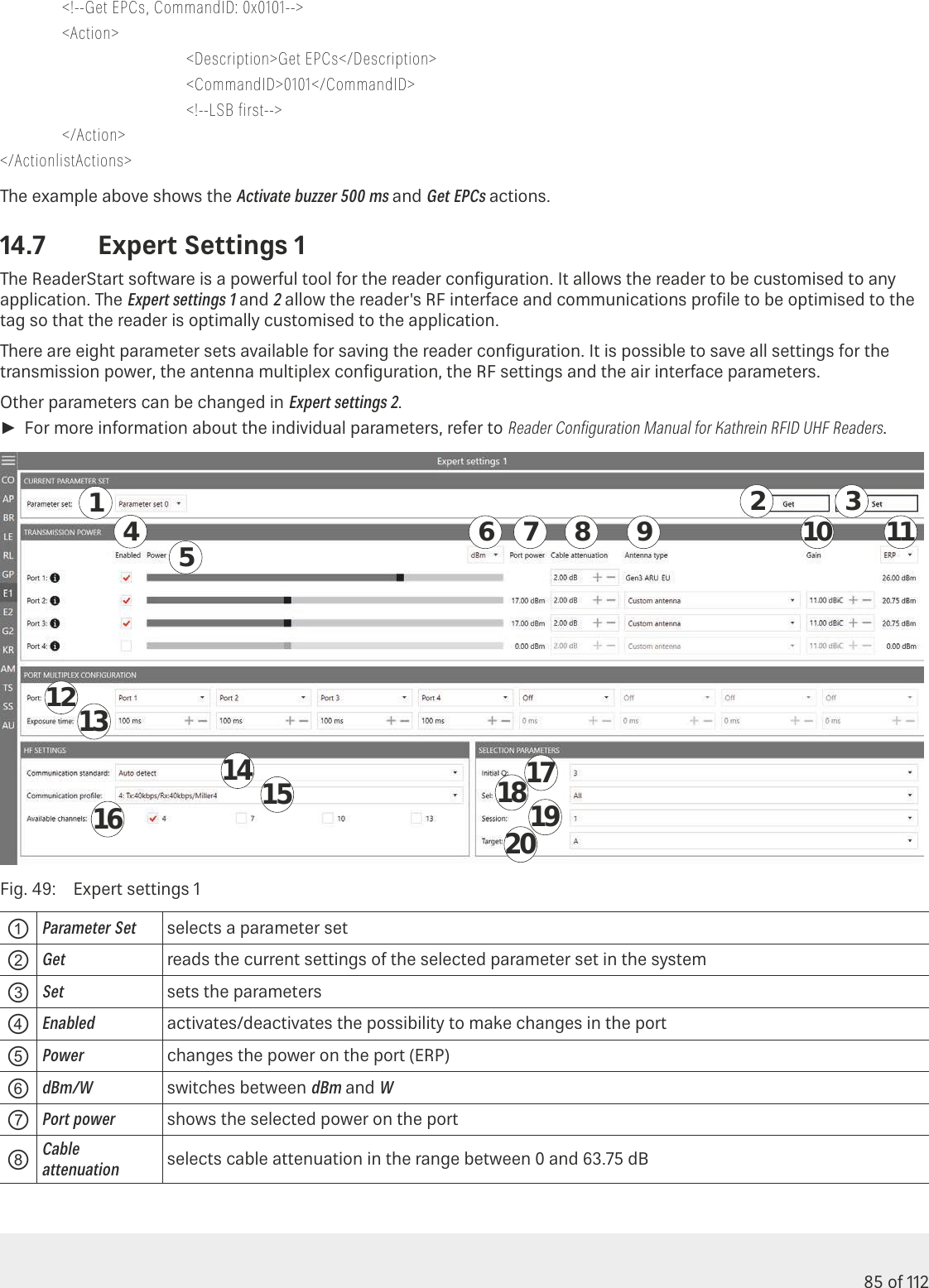 Page 85 of KATHREIN Sachsen RRU4560 Part 15 Spread Spectrum Transmitter User Manual 