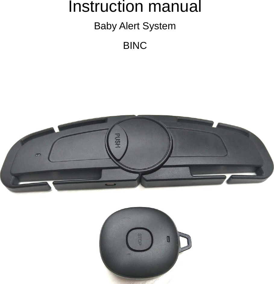 Instruction manual Baby Alert System BINC                  