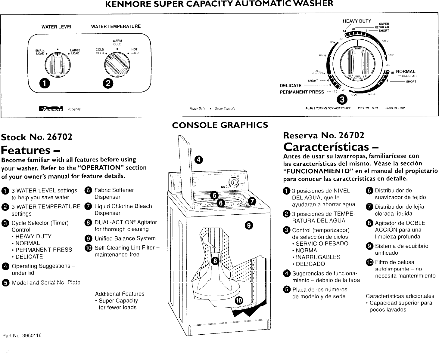 Kenmore Series Washer Parts Manual