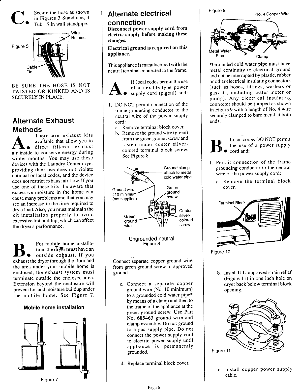 Page 6 of 9 - KENMORE  Laundry Centers Manual 98010140