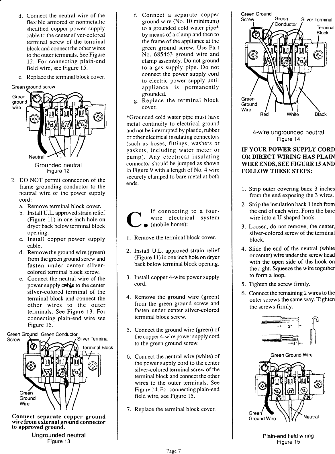 Page 7 of 9 - KENMORE  Laundry Centers Manual 98010140