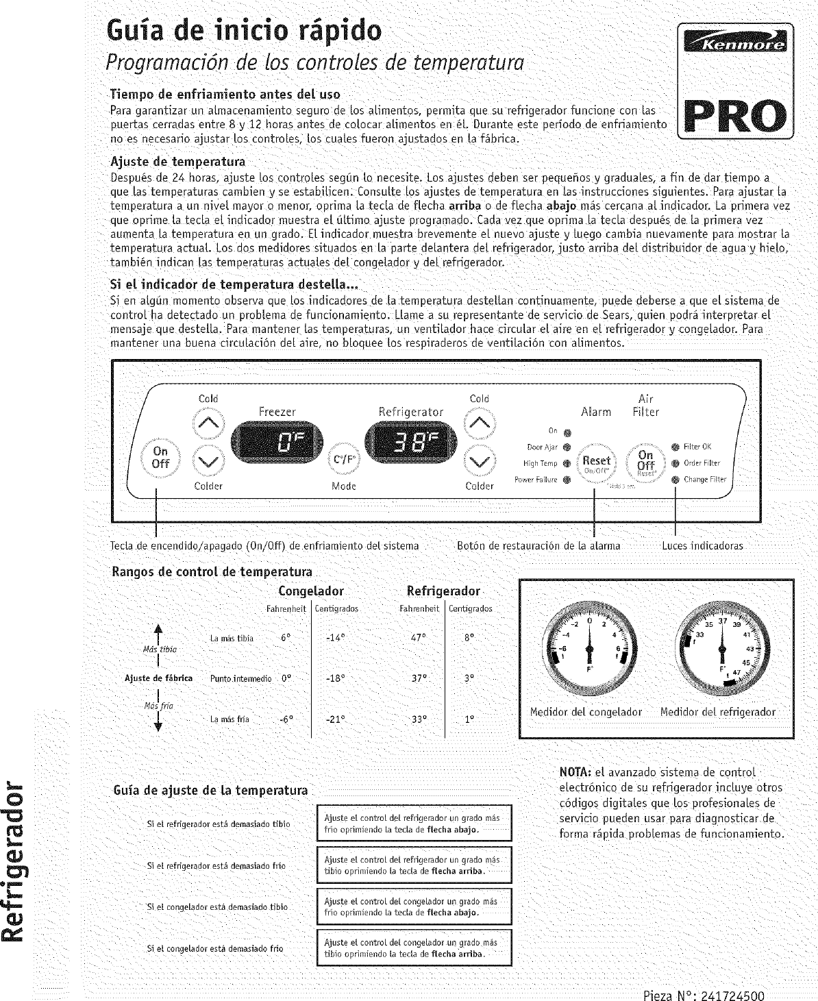 KENMORE PRO Side By Refrigerator Manual L0608557