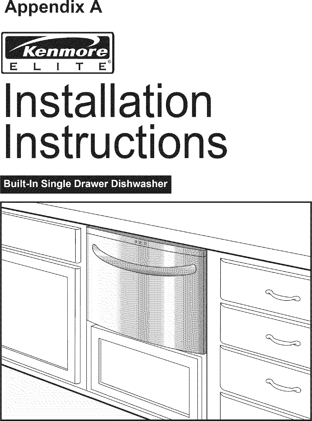 Page 1 of 10 - KENMORE  ELITE Dishwasher Manual L0703158