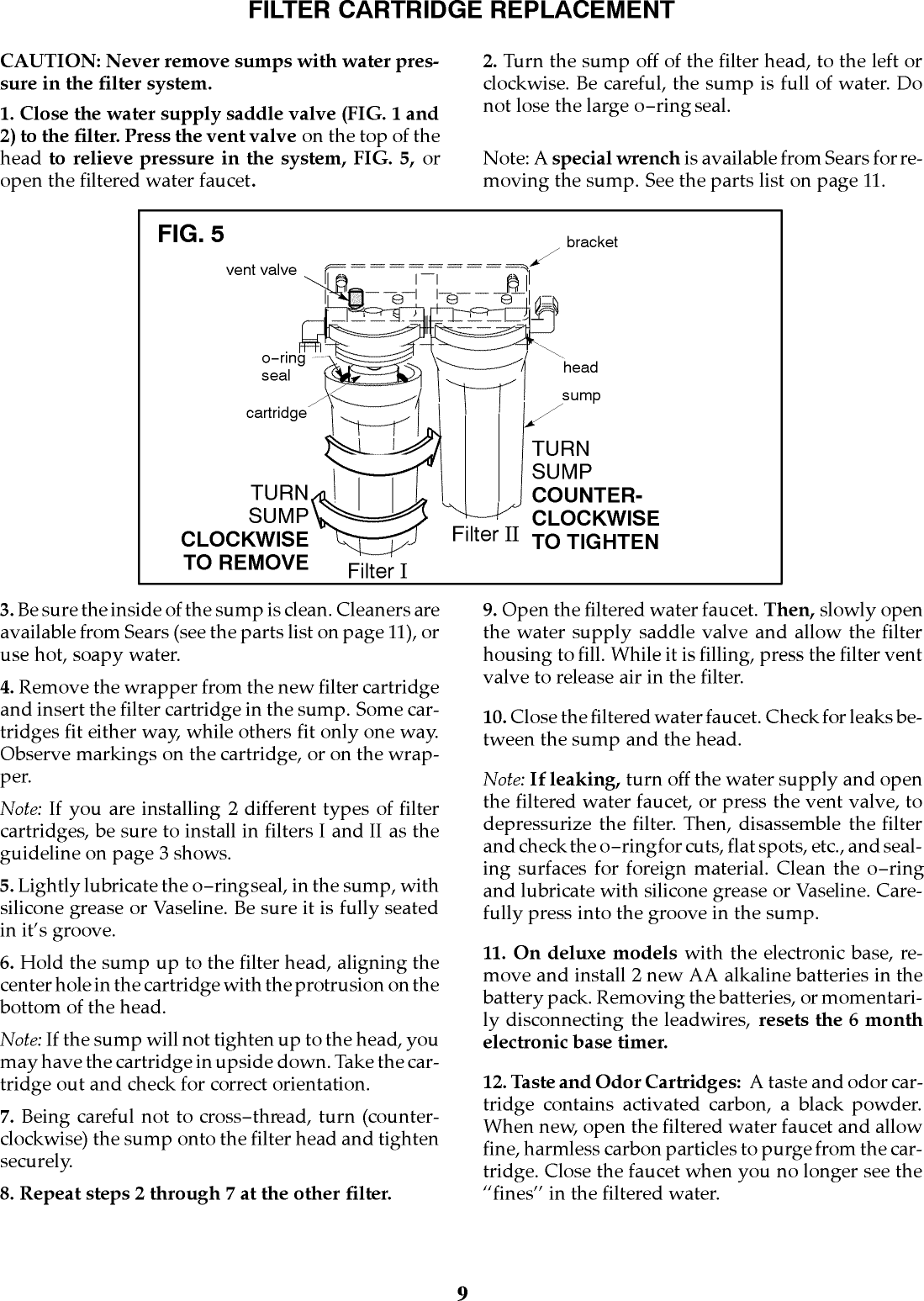 Page 9 of 12 - KENMORE  Water Filter Manual L0807617