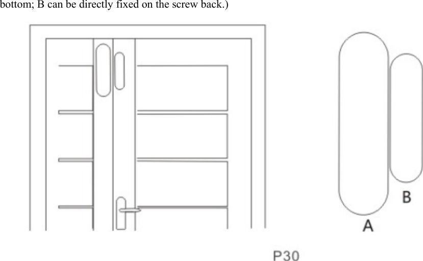 bottom; B can be directly fixed on the screw back.)        