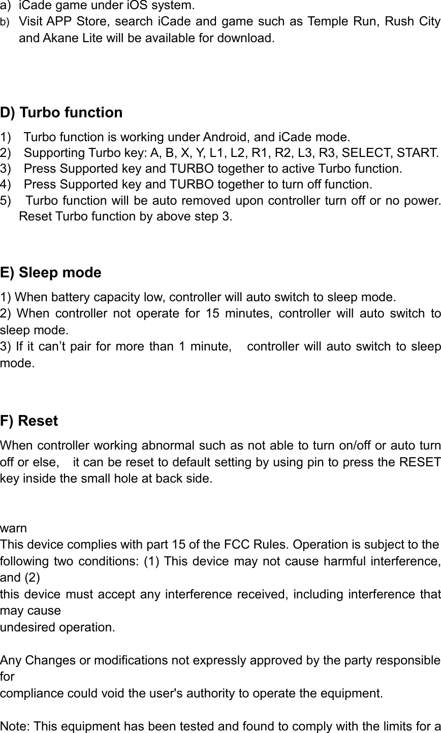 Page 5 of KINGLINE TECHNOLOGY X100 Wireless controller User Manual