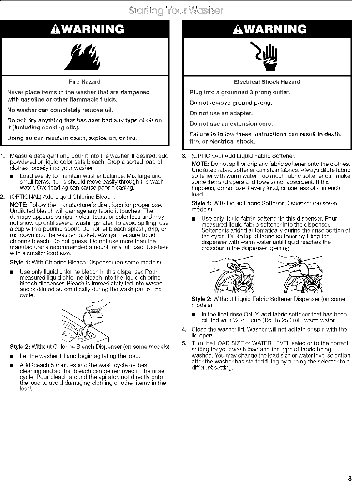 Page 3 of 8 - KIRKLAND  Residential Washers Manual L0412424