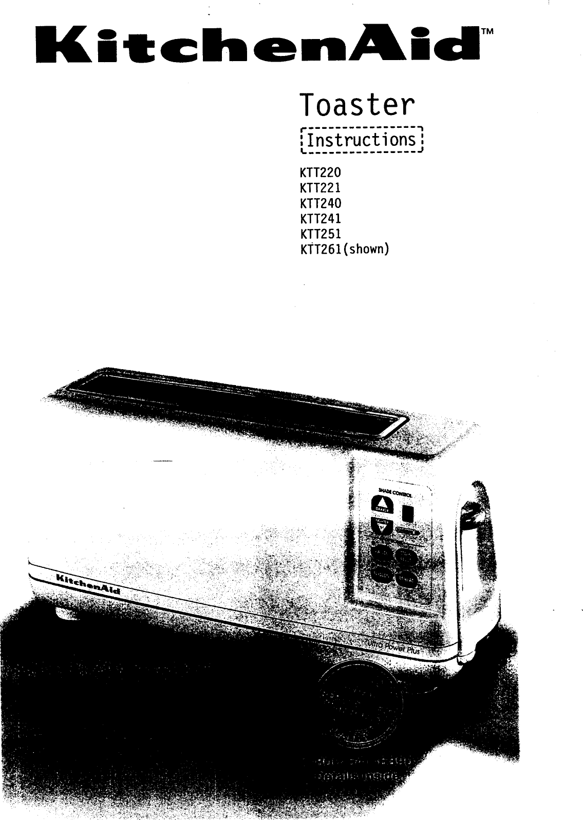 KITCHENAID Toaster Manual 98100035