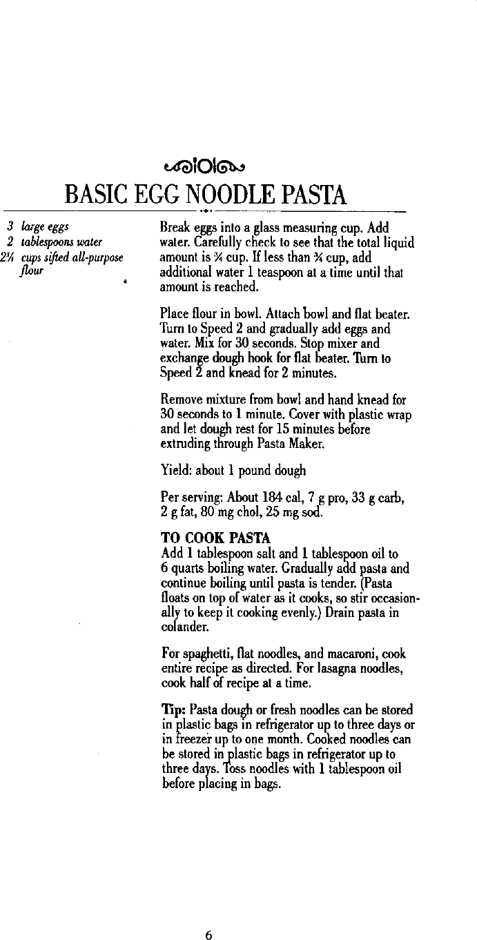 Page 6 of 8 - KITCHENAID  Pasta Maker Manual L9070099