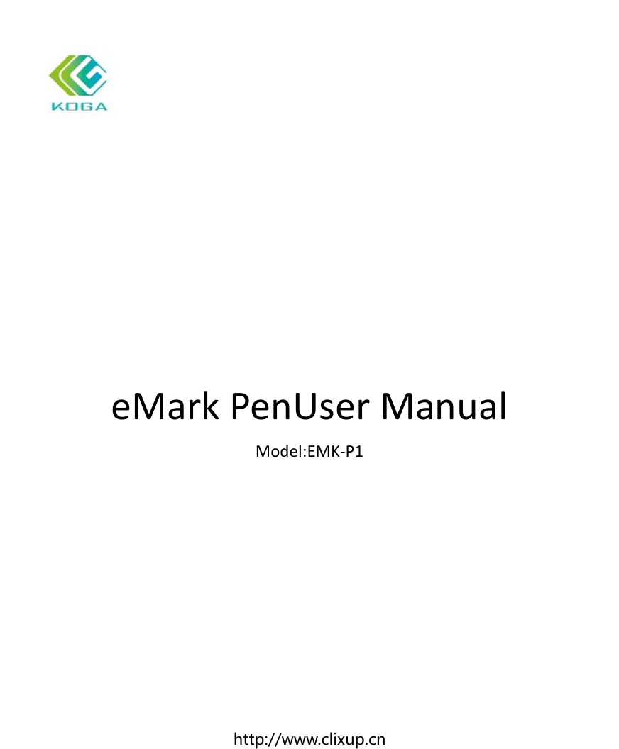          eMarkPenUserManualModel:EMK‐P1    http://www.clixup.cn