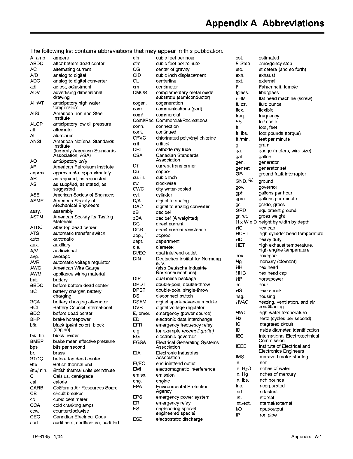 KOHLER Generator Manual L0402312