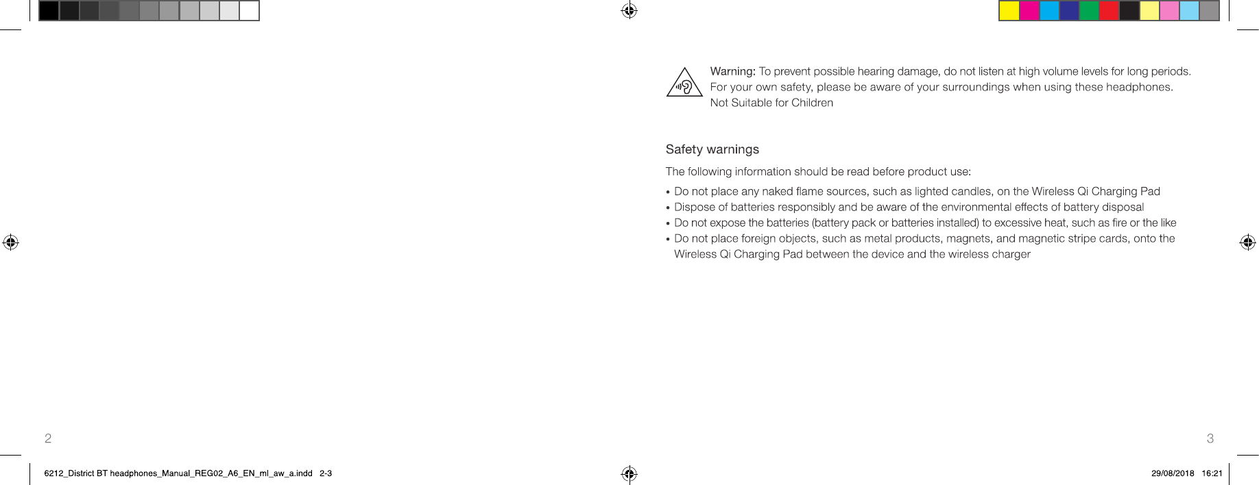 Page 2 of KONDOR KSDISBK Kitsound District Qi Charge Headphone User Manual 