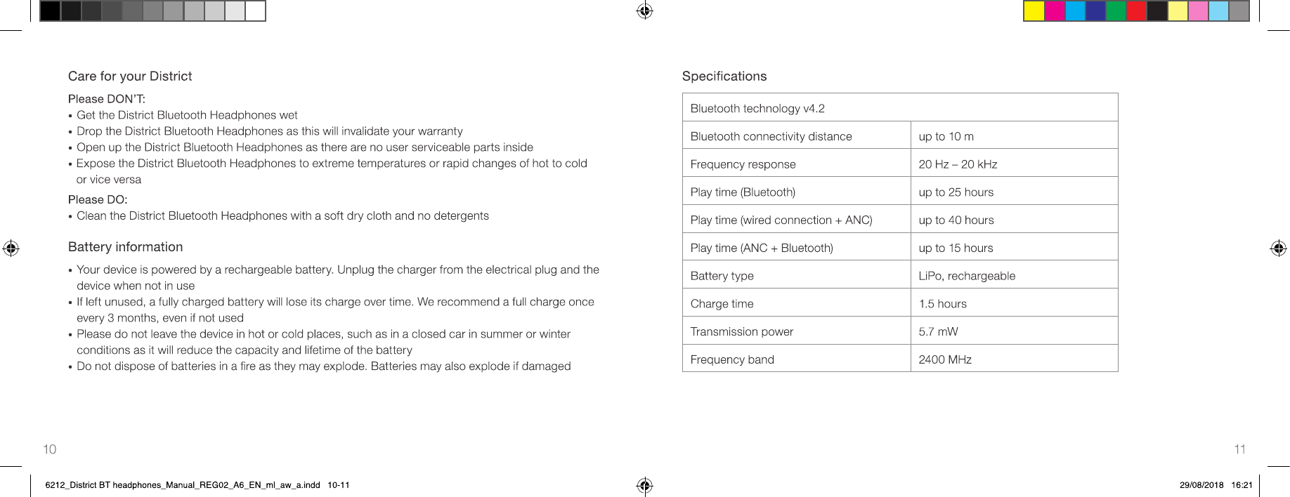 Page 6 of KONDOR KSDISBK Kitsound District Qi Charge Headphone User Manual 