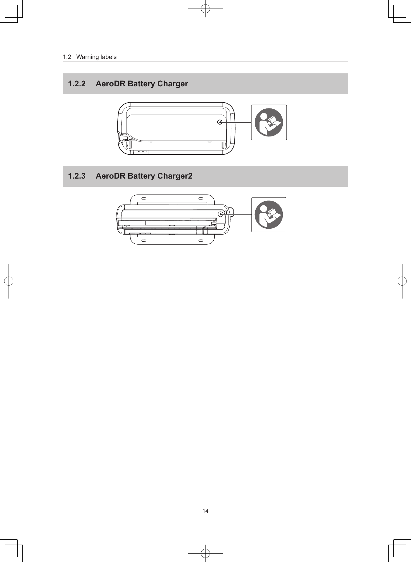 141.2Warninglabels122  AeroDR Battery Charger123  AeroDR Battery Charger2