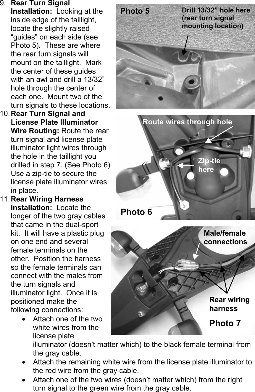 Page 3 of 10 - KTM DUAL SPORT KIT INSTALLATION MANUAL ’04 450/525 EXC User  To The 64e55f66-ff78-40ba-8caf-111fc89670b0