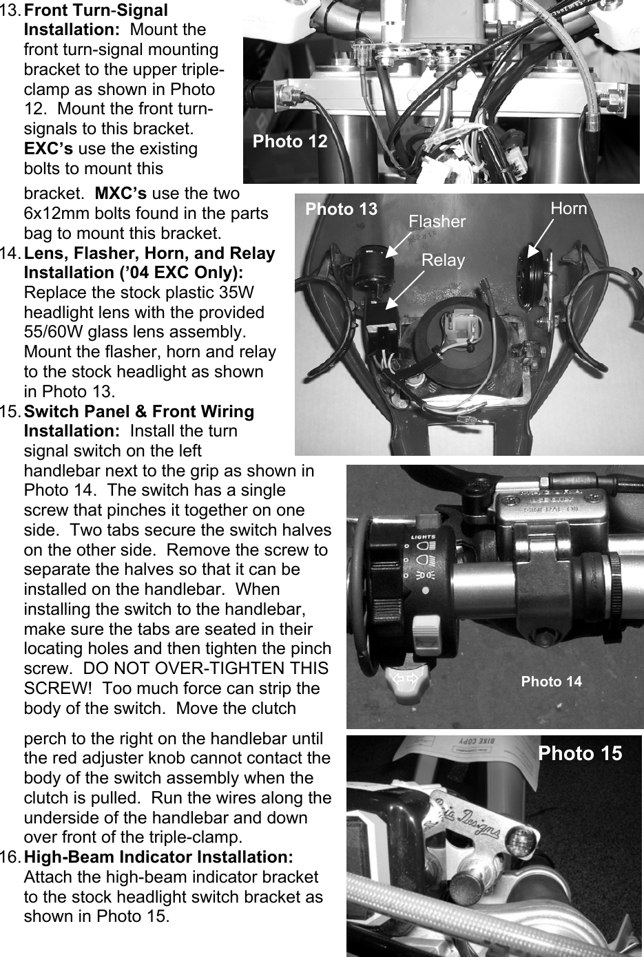 Page 5 of 10 - KTM DUAL SPORT KIT INSTALLATION MANUAL ’04 450/525 EXC User  To The 64e55f66-ff78-40ba-8caf-111fc89670b0