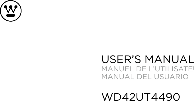 USER’S MANUALMANUEL DE L’UTILISATEURMANUAL DEL USUARIOWD42UT4490