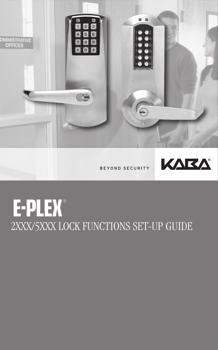 Page 1 of 4 - Kaba Access  E-Plex / Power Plex Electronic Pushbutton Lock - E2000/P2000/E5000 Series Set Up Guide E2xxx-p2xxx-e5xxx-series-lock-set-up-guide-pkg3109