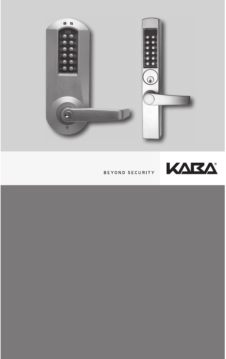 Kaba Access E Plex Electronic Pushbutton Lock 30xx 50xx Series Operations Manual 30xx 50xx Pkg3219