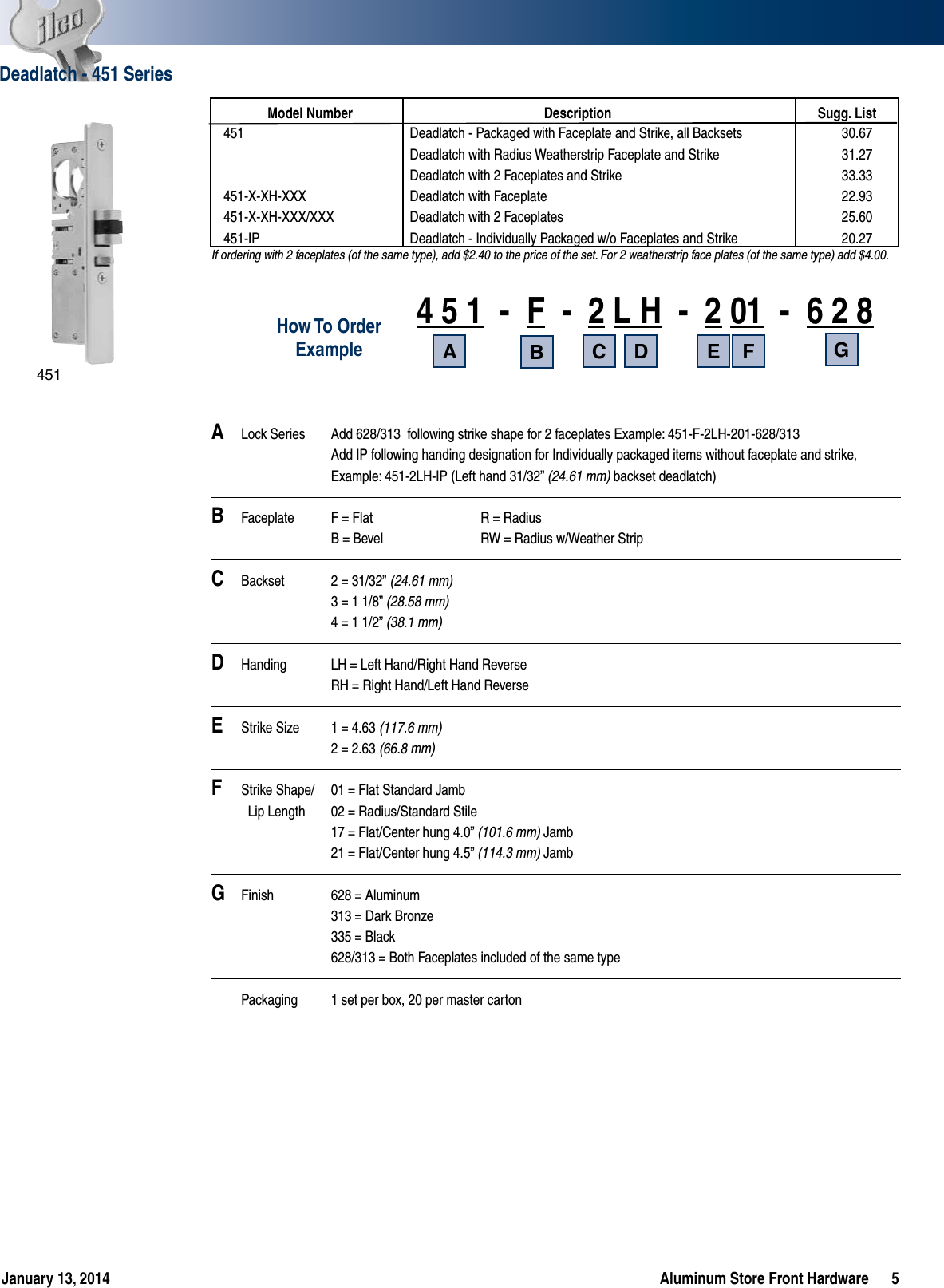 Page 5 of 12 - Kaba Ilco  Storefront Hardware Price Book List