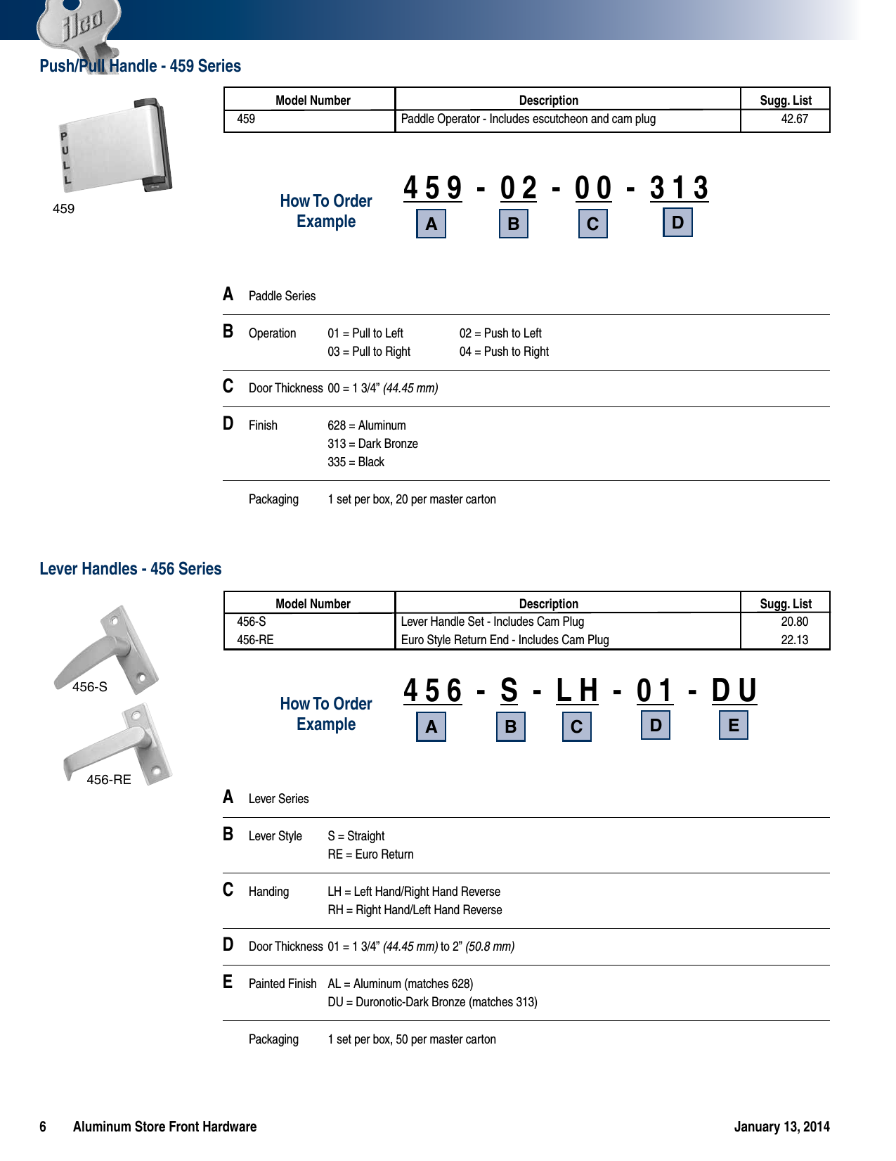 Page 6 of 12 - Kaba Ilco  Storefront Hardware Price Book List