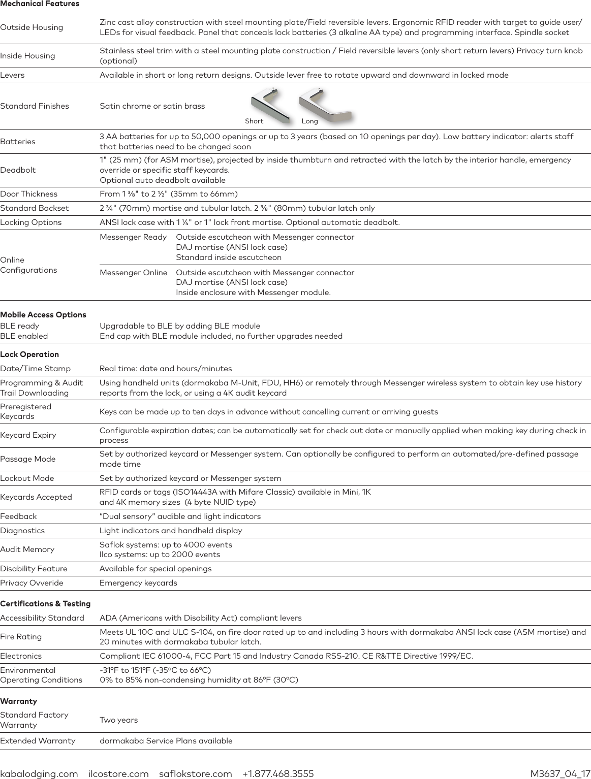 Page 2 of 2 - Kaba M3637_Confidant_RFID_04-17 Confidant RFID Fact Sheet [M3637] Confidant-rfid-fact-sheet-m3637
