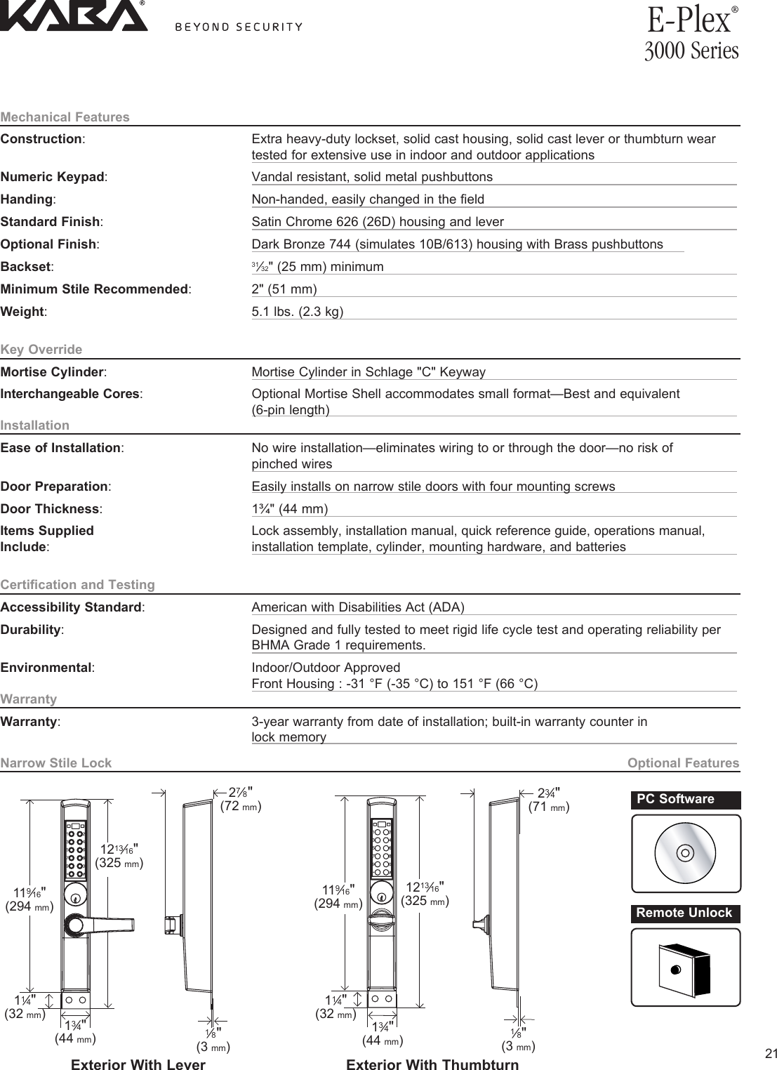 Page 2 of 4 - Kaba  E-Plex 3000 Series Price List - KAA1211 E-plex-3000-series-price-list-kaa1211