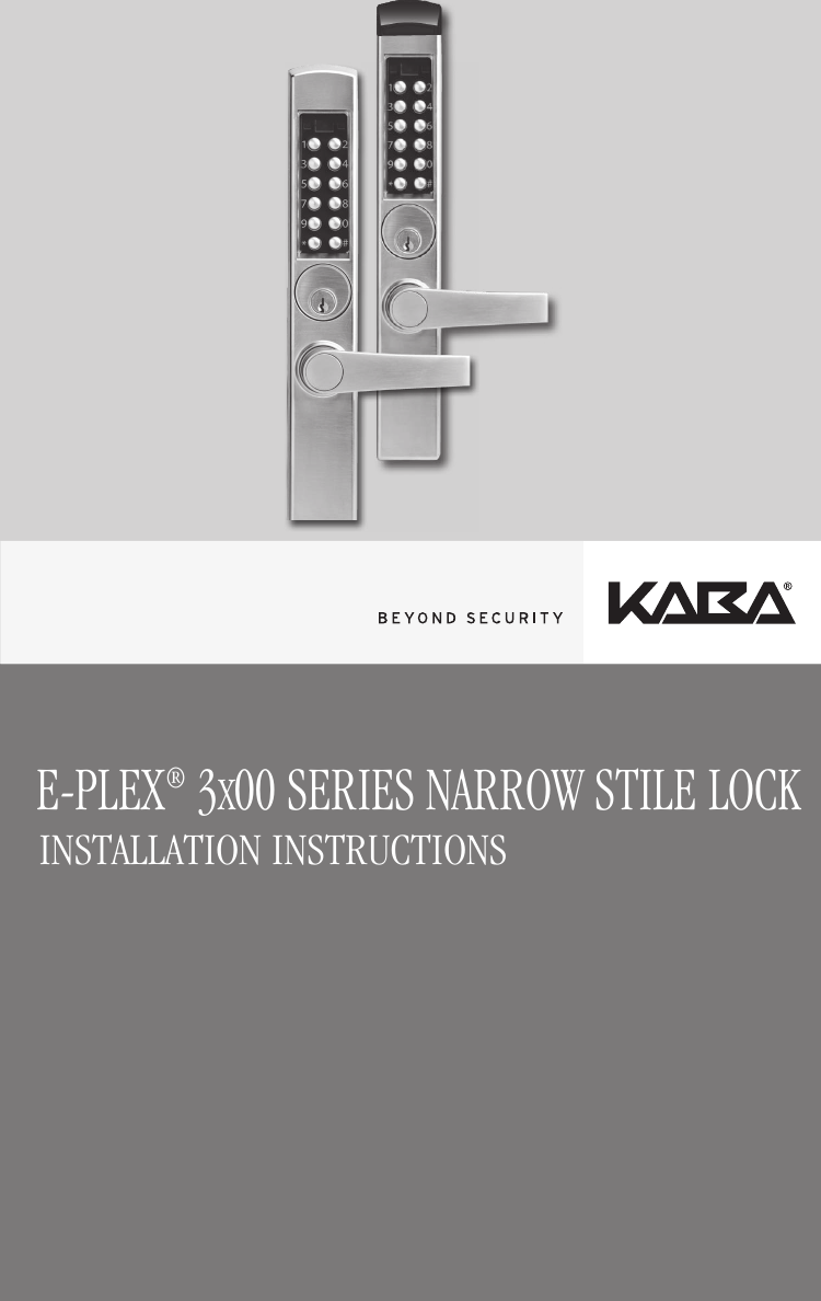 Kaba E Plex 3x00 Series Installation Instructions PKG3215