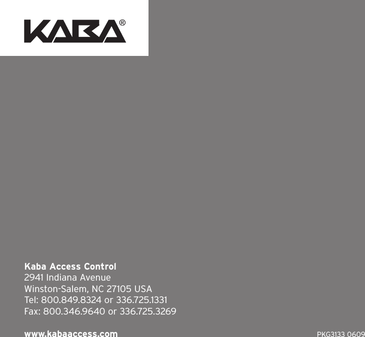Page 12 of 12 - Kaba Installation Fileguard Instructions - PKG3133 Fileguard-installation-instructions-pkg3133