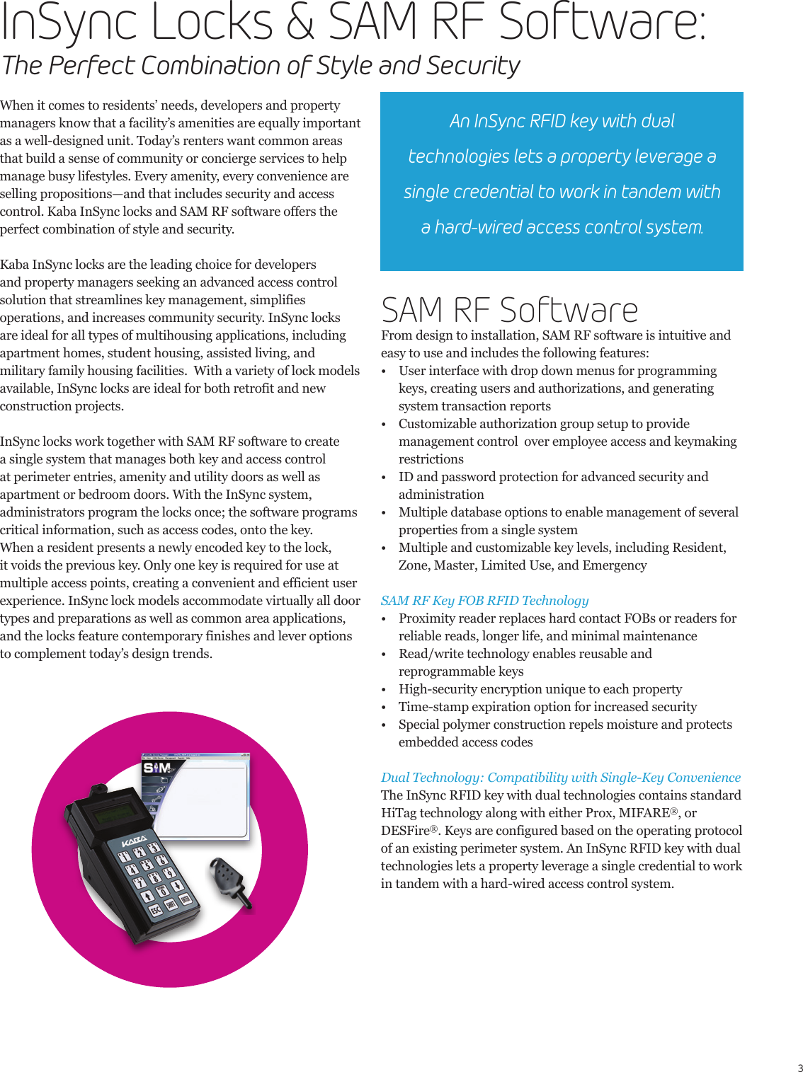 Page 3 of 8 - Kaba  In Sync Brochure (PDF) Kaba-insync-brochure-kaa1245