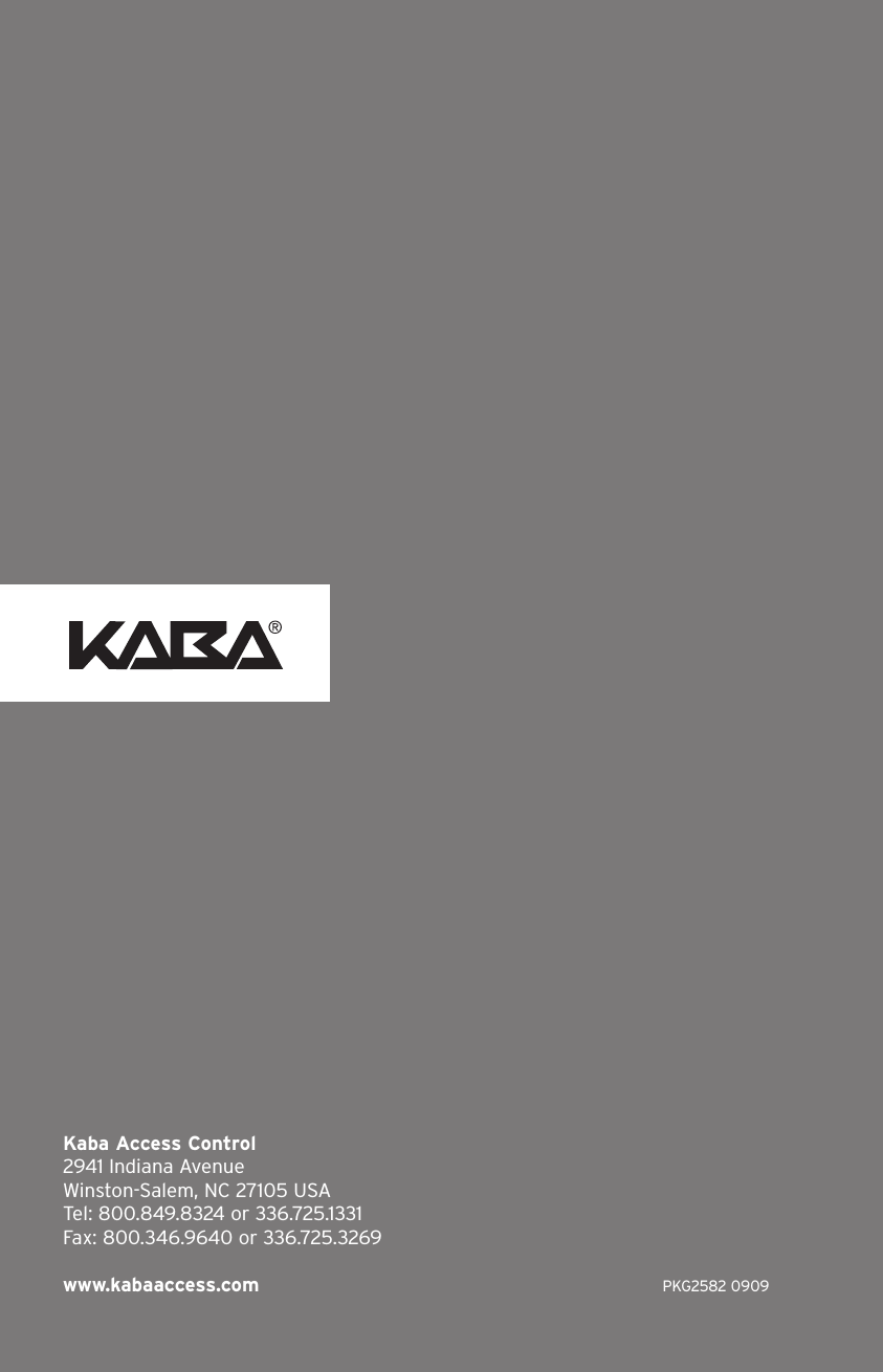 Page 12 of 12 - Kaba Installation Instructions Simplex 3000 Drive Assembly - PKG2582 Simplex-3000-drive-assembly-installation-instructions-pkg2582