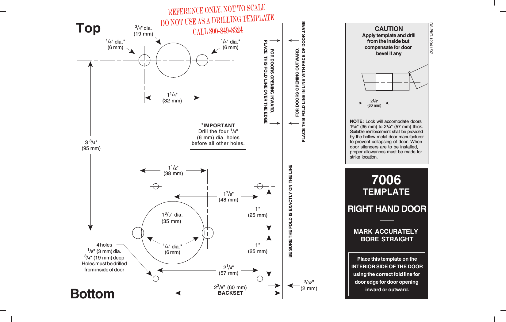 Page 1 of 2 - Kaba D2-PKG-1294(LH) 1-97  Simplex 7000 Installation - D2 PKG1294 Simplex-7000-installation--d2-pkg1294