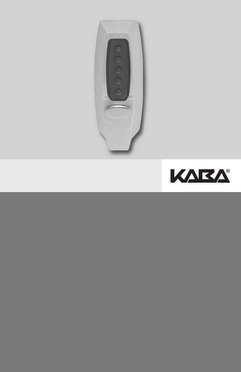 Kaba Installation Simplex 7002 7008 Instruction D8 Pkg2387 7002 7008