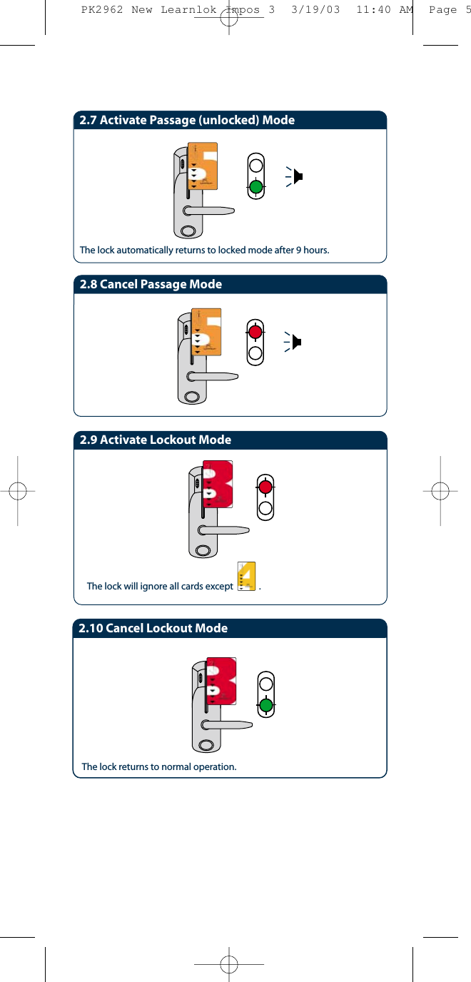 Page 4 of 7 - Kaba PK2962 New Learnlok Impos 3 Solitaire 850L Operating Instructions - PKG2972 Solitaire-850l-operating-instructions-pkg2972