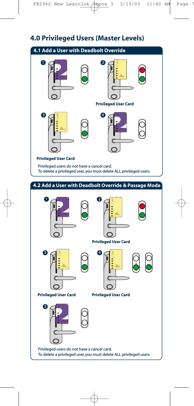 Page 5 of 7 - Kaba PK2962 New Learnlok Impos 3 Solitaire 850L Operating Instructions - PKG2972 Solitaire-850l-operating-instructions-pkg2972