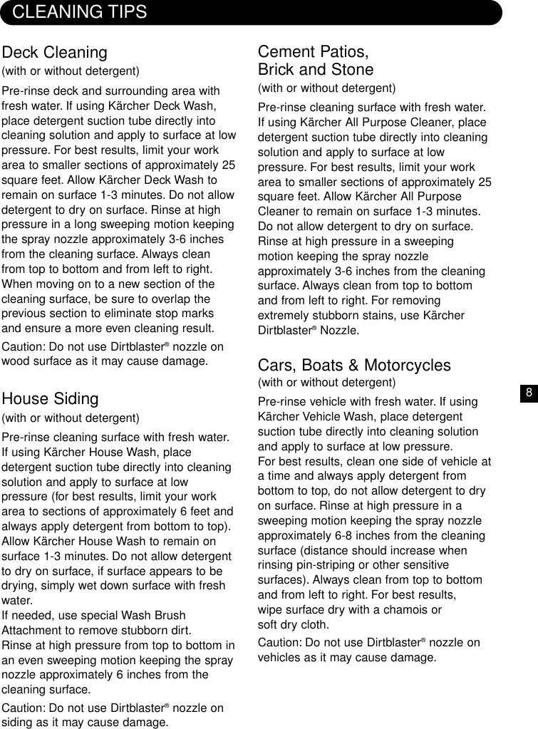 Page 9 of 12 - Karcher Karcher-G-2400-Hh-K-2400-Hh-Users-Manual-  Karcher-g-2400-hh-k-2400-hh-users-manual