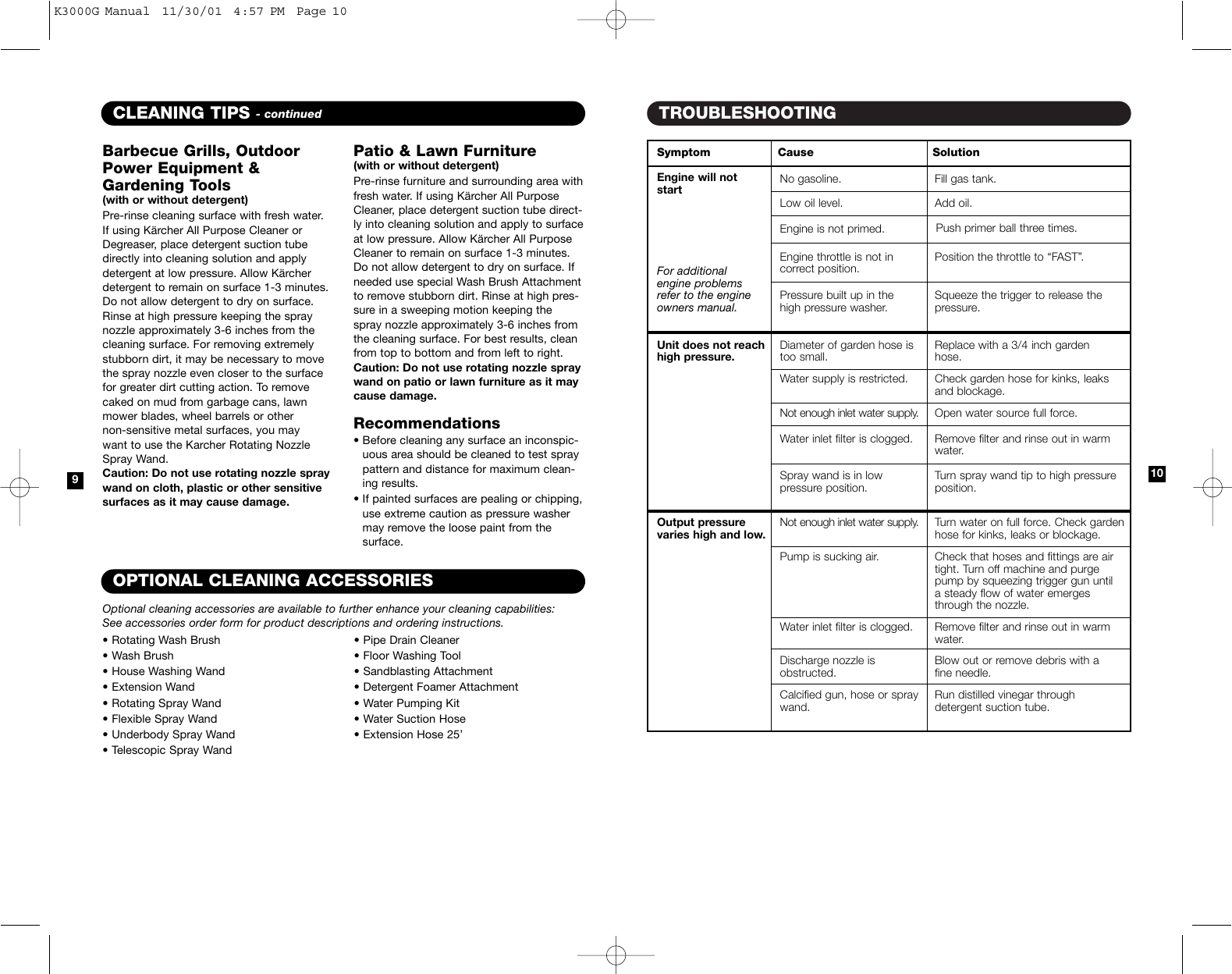 Page 6 of 7 - Karcher Karcher-K-3000-G-Users-Manual- K3000G Manual  Karcher-k-3000-g-users-manual