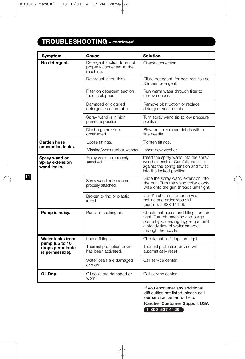 Page 7 of 7 - Karcher Karcher-K-3000-G-Users-Manual- K3000G Manual  Karcher-k-3000-g-users-manual