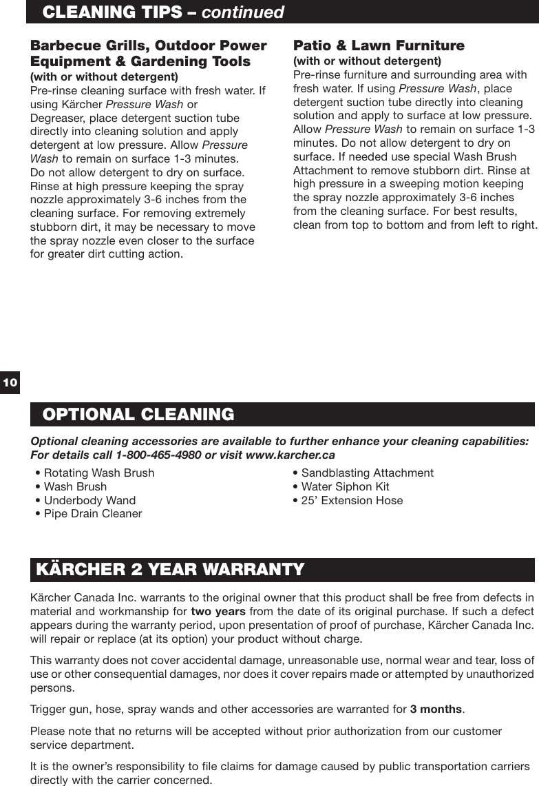 Page 10 of 12 - Karcher Karcher-K-6-55-M-Users-Manual- 5960-854us  Karcher-k-6-55-m-users-manual