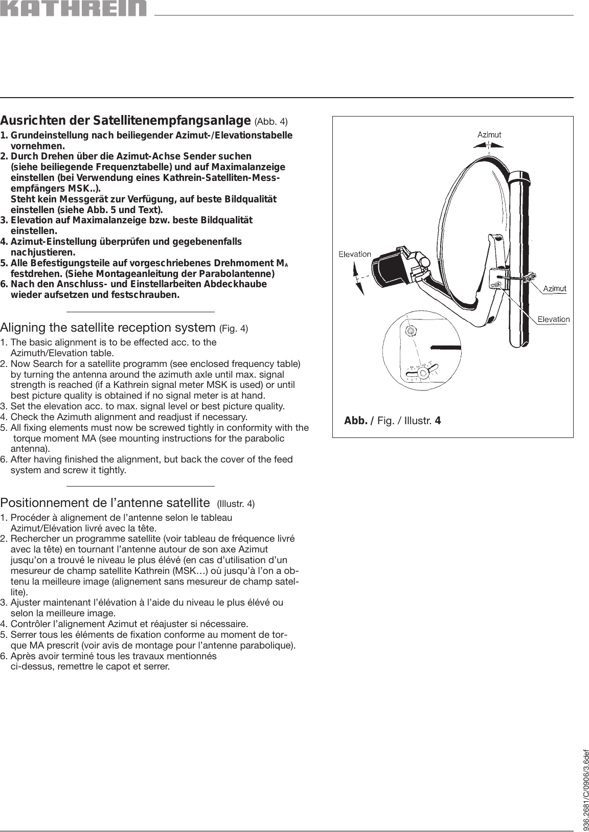 Page 3 of 6 - Kathrein Kathrein-Universal-Feed-Systems-Uas-177-Users-Manual- 9362681c, Universal-Speisesystem Mit 1 Ausgang UAS 177  Kathrein-universal-feed-systems-uas-177-users-manual